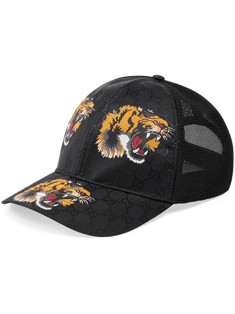 black gucci tiger hat|gucci tiger print hat.